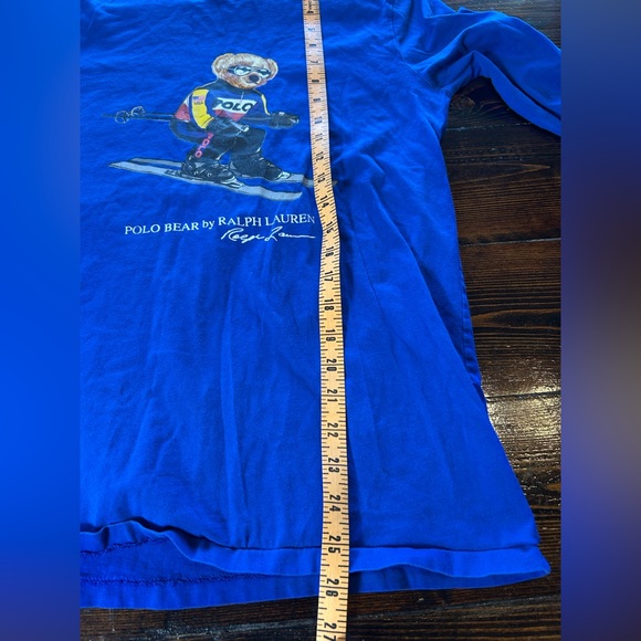 Polo Ralph Lauren Men's size small Blue Ski Bear Long Sleeve Shirt Vintage Rare - Picture 7 of 7